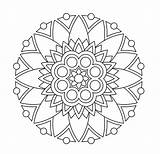 Mandala Coloring Pages Simple Easy Printable Color Print Getcolorings Colorin sketch template