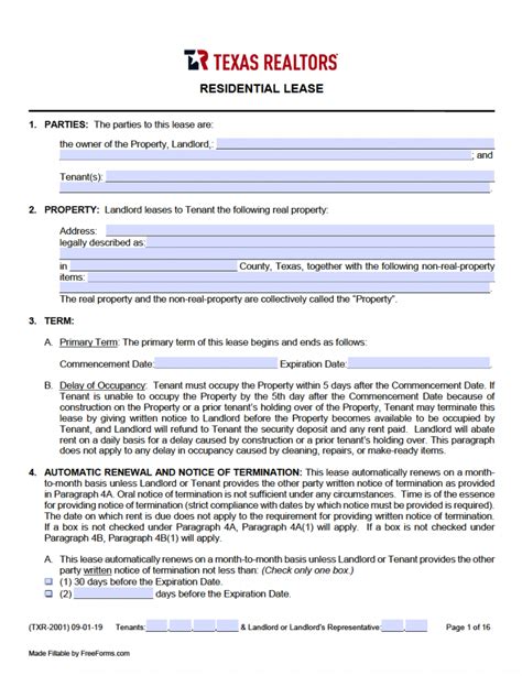 printable lease agreement texas printable world holiday