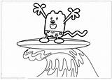 Wubbzy Surfing Xcolorings sketch template