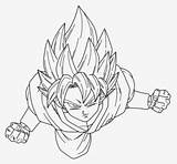 Goku Saiyan Kamehameha Coloringhome Seekpng Instinto Instincts Coloring4free Stance Kindpng sketch template