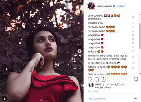Priya Prakash Varrier Gets Two New Tattoos Fans Love Republic Day
