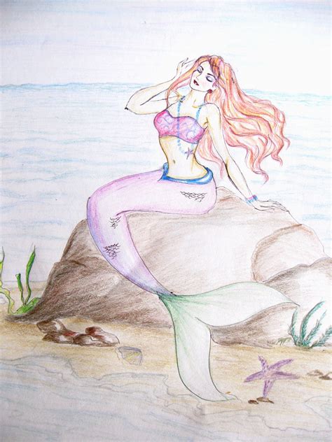 mermaid drawing photo  fanpop