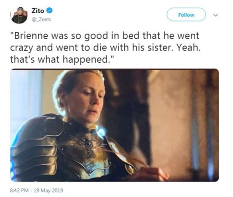 Game Of Thrones Finale Best Brienne Of Tarth Memes Metro News