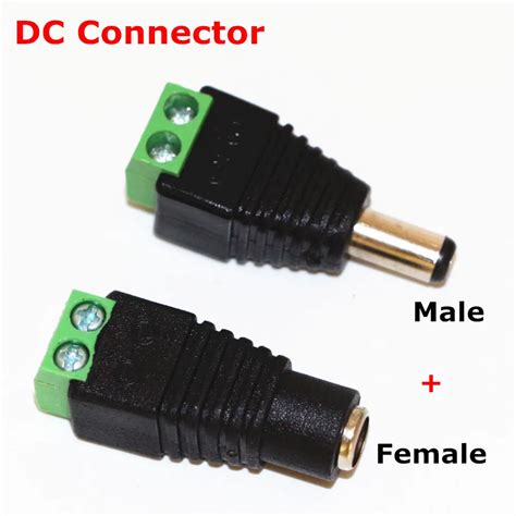 buy pairslot ac male dc female connector power adapter plug connectors led