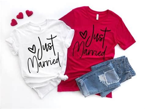 before the bells just married couple shirts wedding