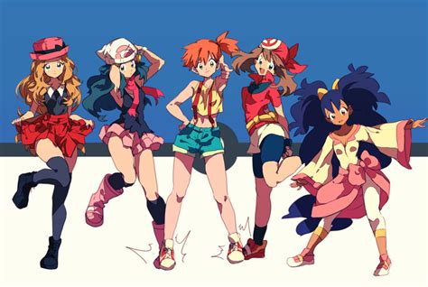 Hikari Haruka Kasumi Serena And Iris Pokemon And 6