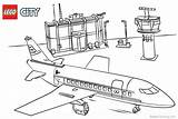Lego Pages Airplane Coloring City Template sketch template