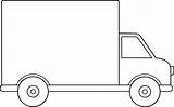 Truck Delivery Clip Line Cliparts Clipart Favorites Add sketch template