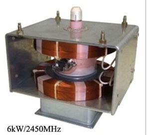 high efficiency cw magnetron  crossed field oscillating tube  mhz