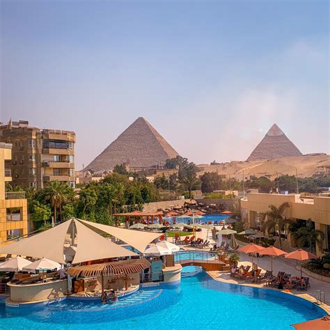 view   pyramids   hotel  giza egypt rpics