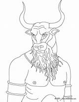 Coloring Minotaur Greek Pages Mythology Monster Bull Headed Man Creatures Hellokids Print Color Source Drawing Hydra Minotaure Mythical Qj Inspirational sketch template