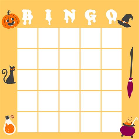 printable halloween bingo card template     printablee