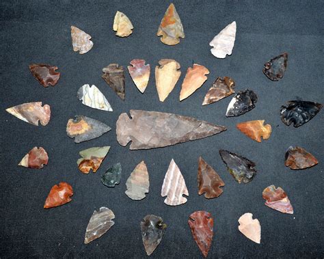 flint indian arrowheads