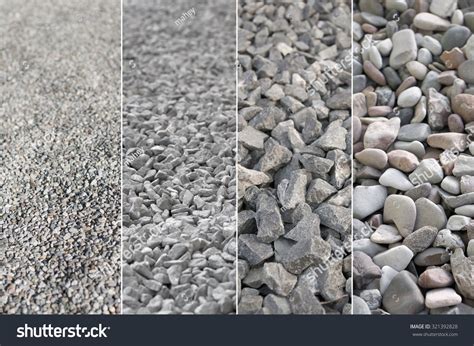 gravel  sizes  views pebble stock photo