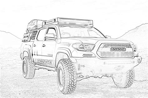 toyota pickup truck coloring pages details coloring page guide  xxx