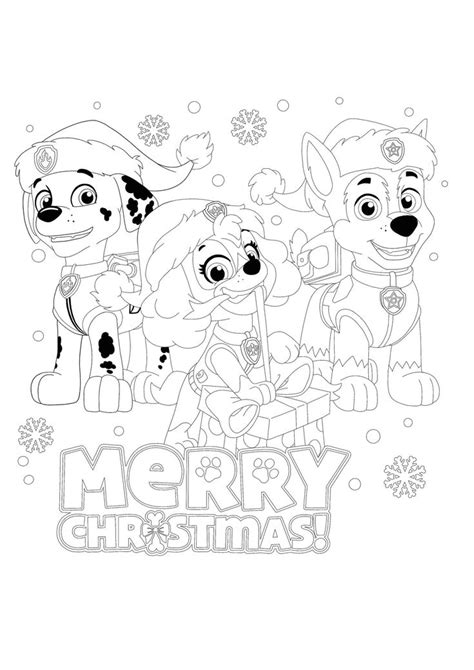 paw patrol christmas coloring page paw patrol coloring pages paw