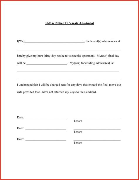 day notice template mt home arts