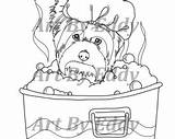 Coloring Yorkie Pages Highland Terrier West Line Book Getdrawings Getcolorings Drawing Etsy sketch template
