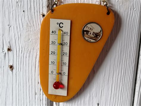 vintage thermometer kleines zimmerthermometer souvenir etsy