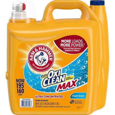 arm hammer  oxiclean max liquid laundry detergent fresh scent  oz walmartcom