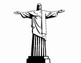 Christ Redeemer Statue Cristo Coloring Coloringcrew Redentor Desenho Sketchite Imagens Buildings Drawings Monuments Liberty Tattoo sketch template