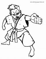 Coloring Pages Karate Judo Sports Color Printable Boxing Kids Sheets Sport Sheet Kid Found sketch template