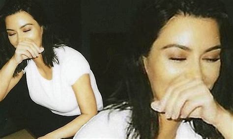 kim kardashian laughs and enjoys tea on instagram daily mail online