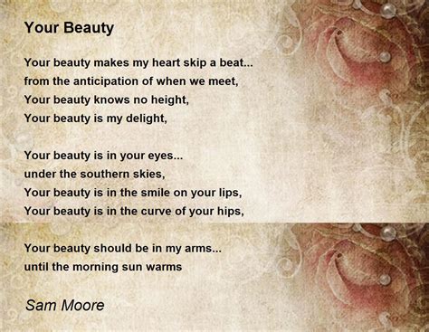 beauty  beauty poem  sam moore
