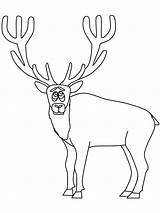 Elk Alce Wapiti Colorear Desenho Assustado Pintarcolorir Alces Hippo2 Rocky Tudodesenhos Coloringhome sketch template