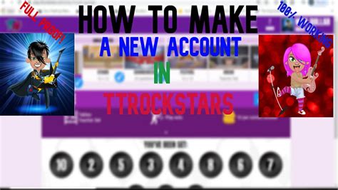 How To Make A New Account In Ttrockstars Youtube
