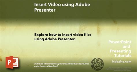 insert video using adobe presenter