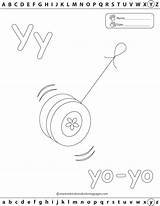 Coloring Pages Yoyo Letter Abc Preschool Printable Worksheets Fun Educationalcoloringpages sketch template