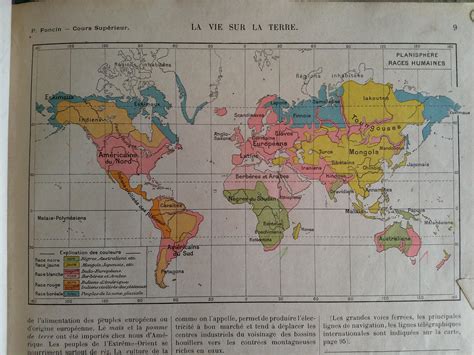 distribution of human races in a french geography atlas 1930s mapporn