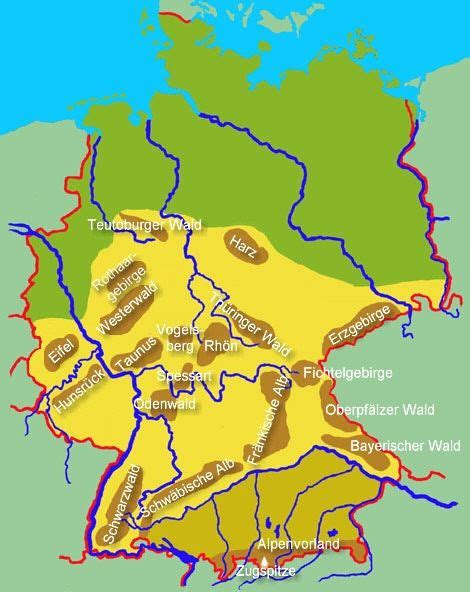 landkarte german language learning learn german geology kids
