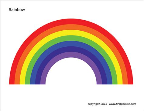 simple rainbow coloring picture