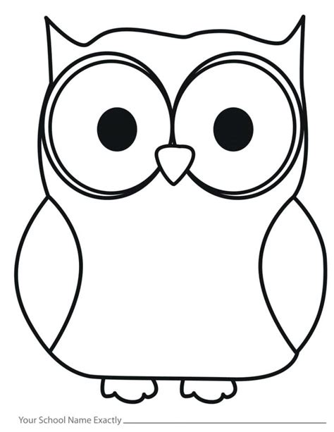 template  fdf owl cartoon owls drawing owl outline
