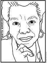 Maya Angelou Coloring Pages Drawing Printable Color Print History Drawings Prints Getdrawings Month Paintingvalley Getcolorings Collection Info sketch template