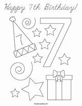 Coloring 7th Birthday Happy Cursive Favorites Login Add sketch template