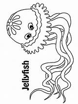 Jellyfish Coloring Pages Printable Fish Box Print Getcolorings Color Getdrawings Top sketch template