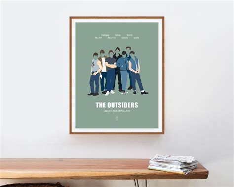the outsiders minimalist poster the outsiders movie diane etsy