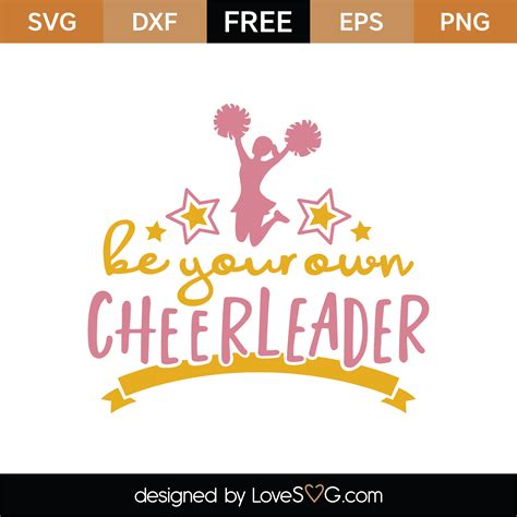 free be your own cheerleader svg cut file