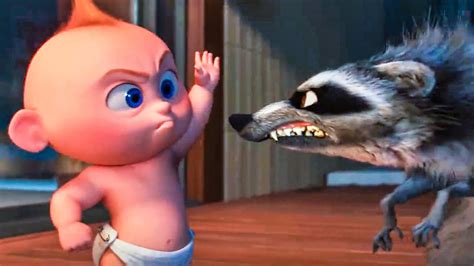 incredibles   clip baby jack jack  raccoon fight  youtube