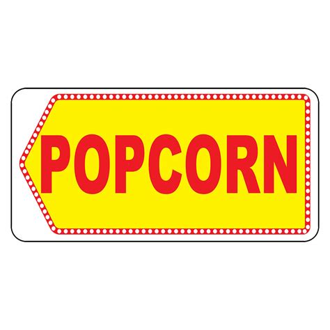 popcorn yellow red retro vintage style metal sign