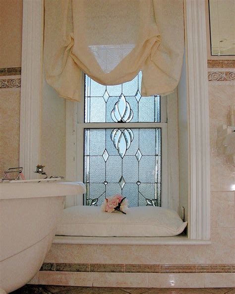 Chestnut Hill Design Stainedglass Window Bathroom