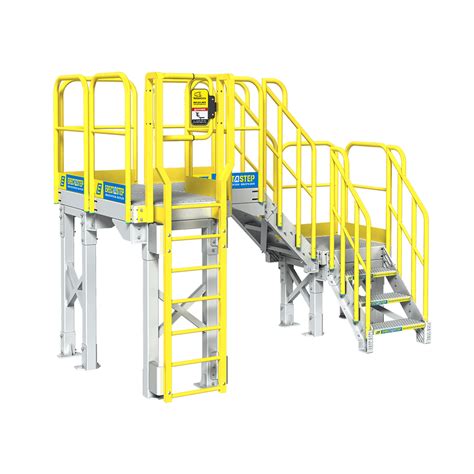 industrial step  platform  side  step ladder yellowgate