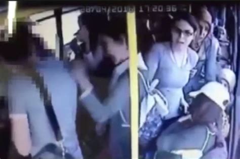 groper gets attacked by group of women on packed bus