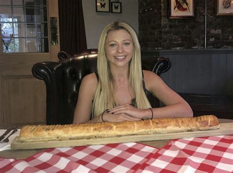 Crumbs Watch Woman Take On Britain S Biggest Sausage Roll Three Feet