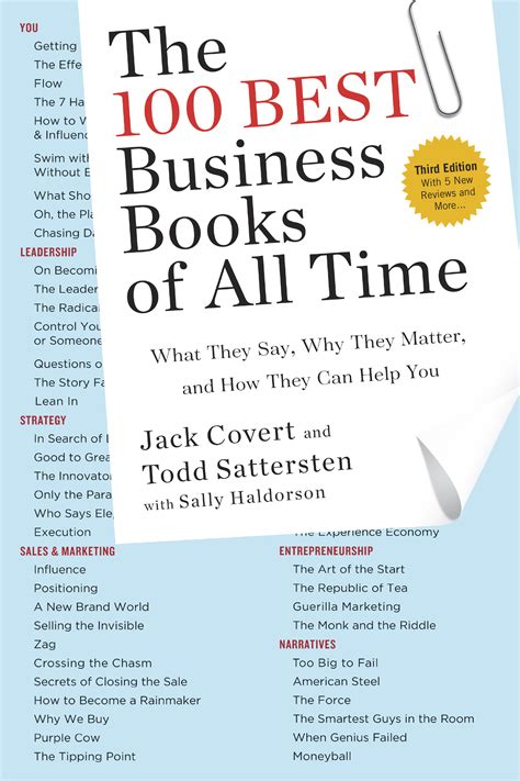 the 100 best business books of all time in paperback by jack covert