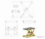 Lift Scissor Table Hydraulic Cad 2d Drawings Dwg Lifter Plans Diy Pdf 3d Calculations Project Choose sketch template