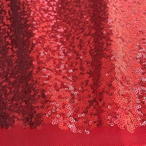 red sequin fabric glitz full sequins  mesh fabric red etsy glitter fabric red sequin